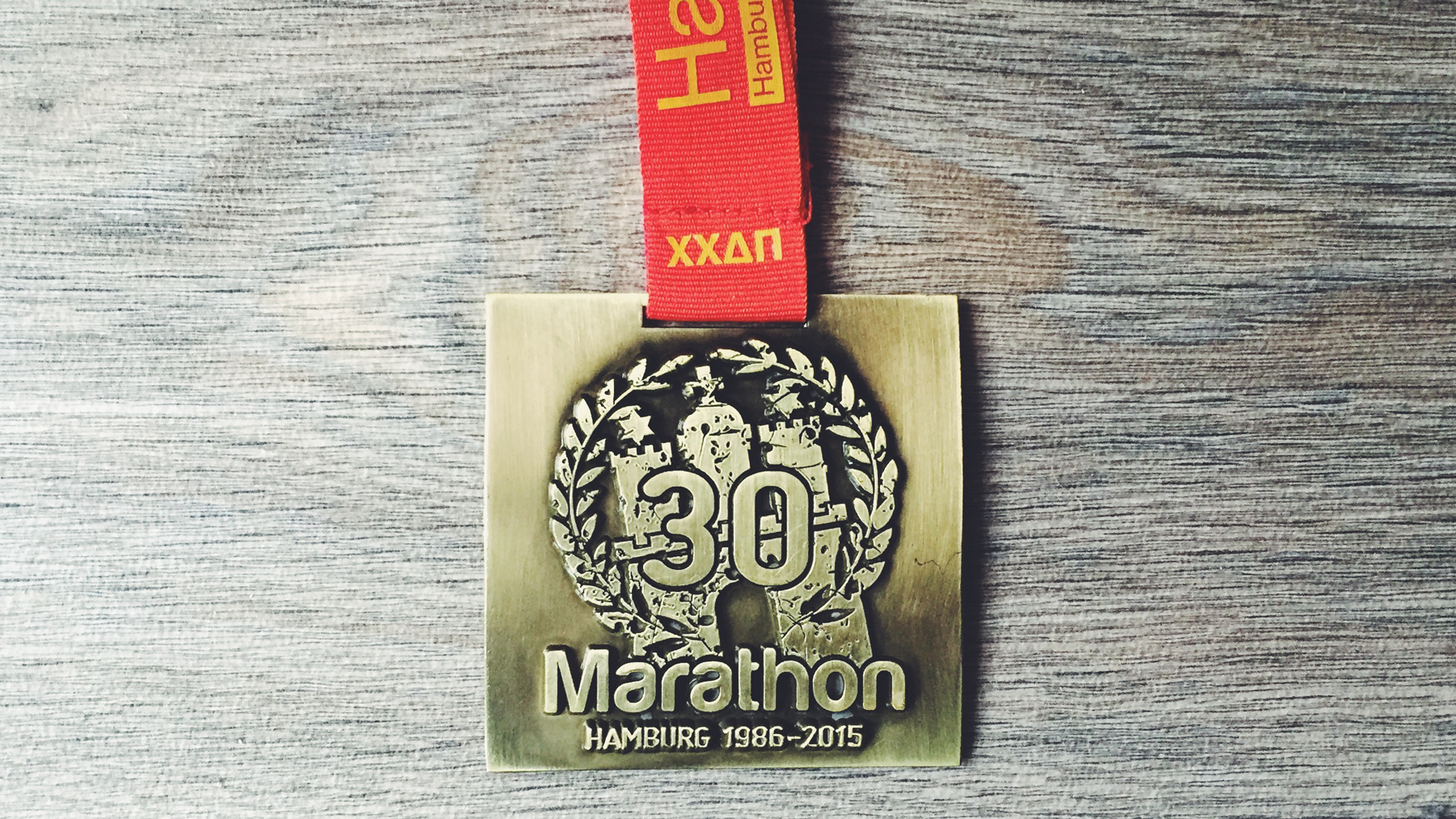 A marathon medal