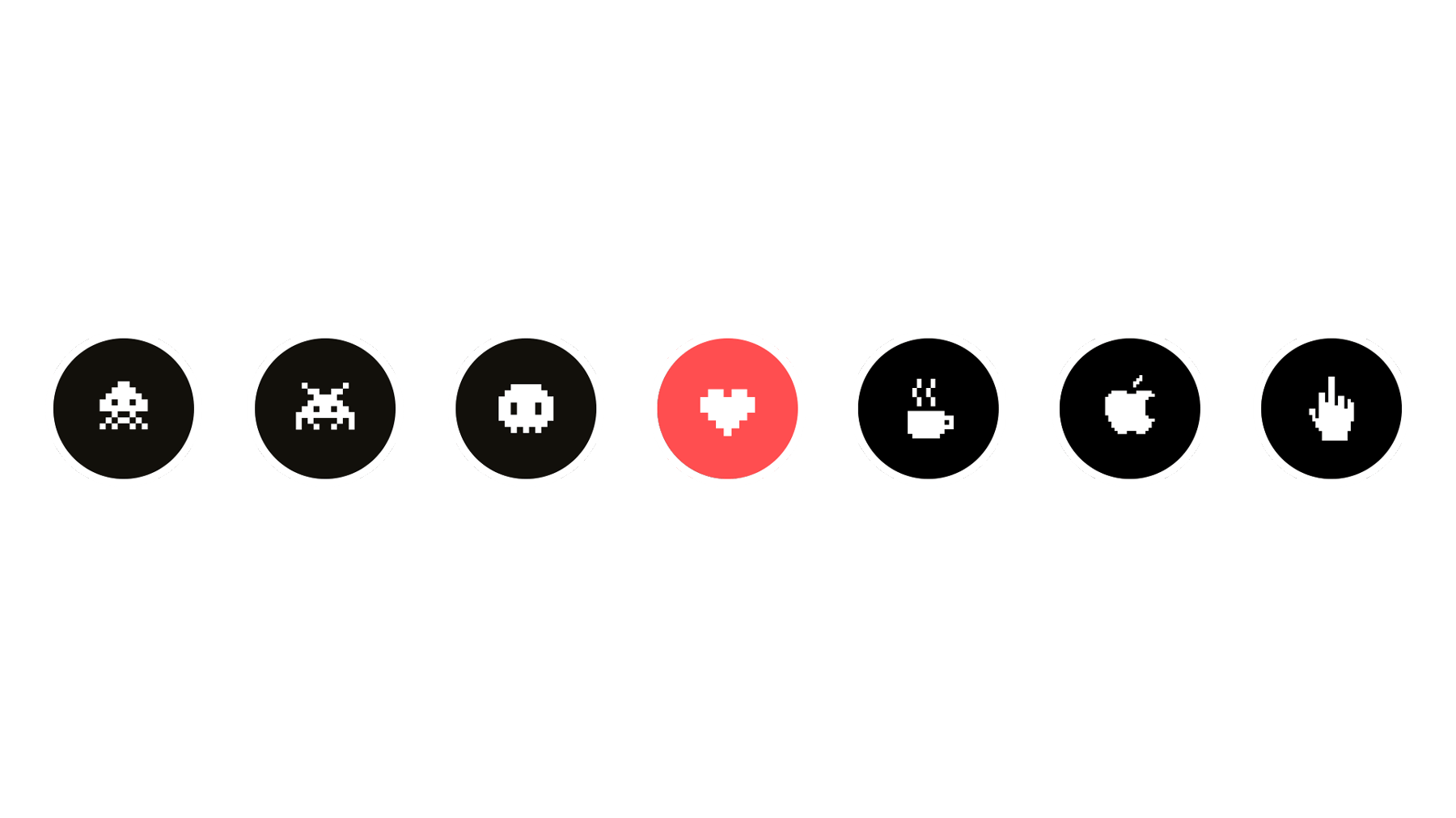 A variety of Stickerlicious stickers. The heart sticker is placed in the center and painted red