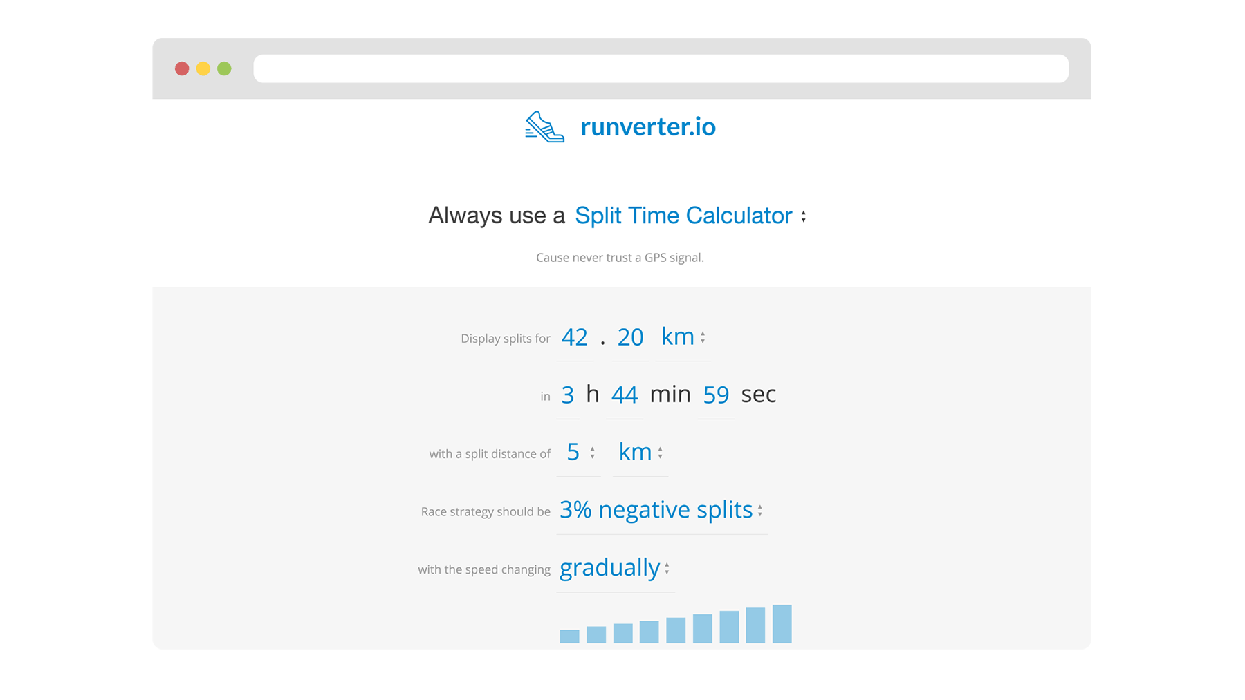 An animation showing how to print out the splits and attach them to your running watch